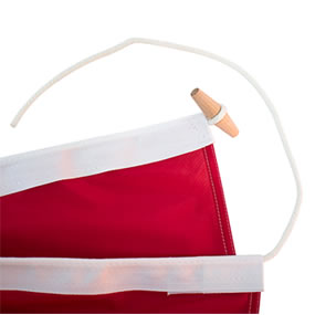 Tape Header with Rope and Toggle