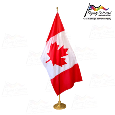 Appliqued Canada flag - Pole set